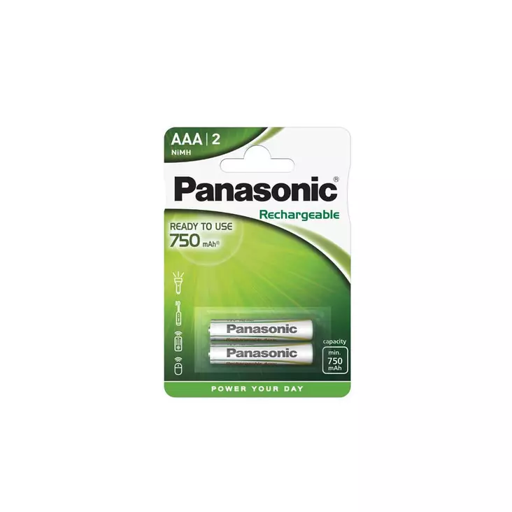PANASONIC HHR-4MVE/2BC AAA 750MAH 2KPL/PKT - Paristot - 00367978 - 1