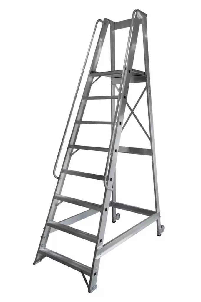 Kaiteelliset Varastotikkaat Pyörillä - Tikkaat - KTT308 - 1