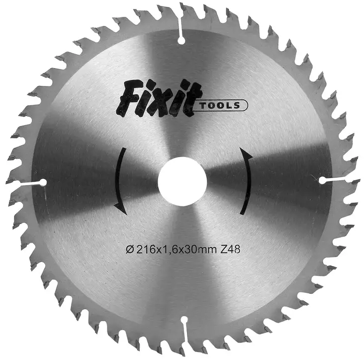 KOVAMETALLITERÄ 216X1,6X30MM Z48 PUULLE - Sirkkelinterät - FIX21648 - 1