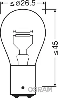 Osram Polttimo, vilkkuvalo - Polttimot - 050-7528 - 1