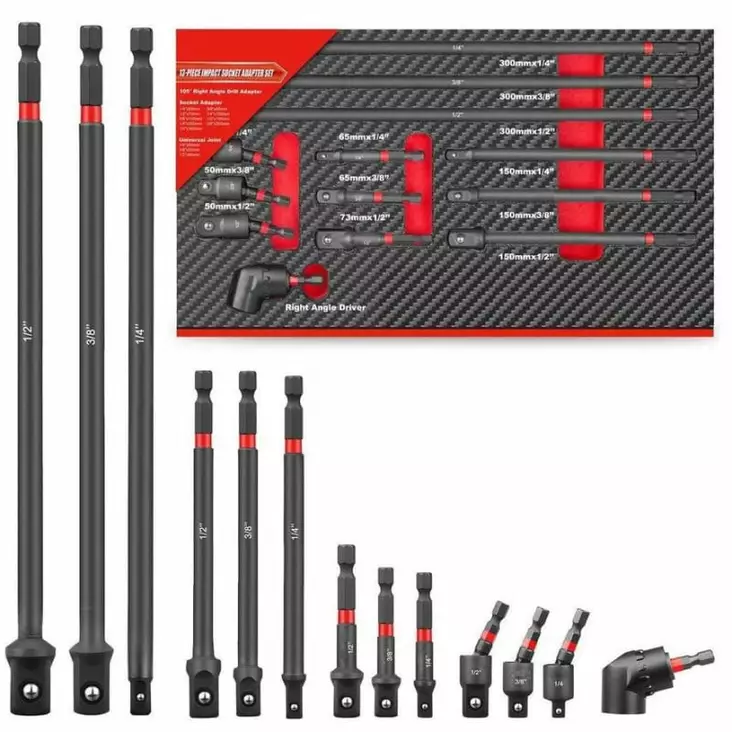 Timco 13-osainen jatkovarsisarja ruuvivääntimeen - Räikät, jatkot ja vääntimet - 103624478 - 1