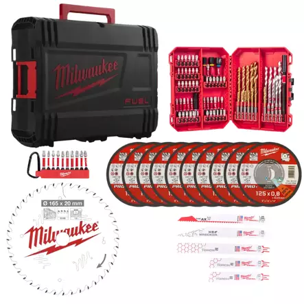 Milwaukee Powerpack tarvikelaatikko HD-Boxissa - Ruuvauskärjet ja pidikkeet - MW989669 - 1
