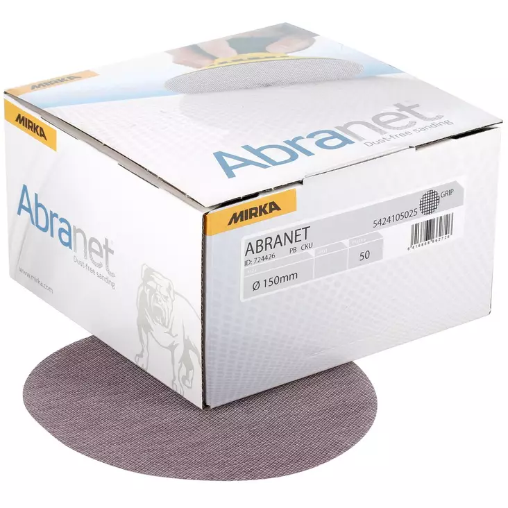ABRANET PYÖRÖ 150MM 50KPL K180 - Hiomapaperit koneisiin - MIR1249 - 1
