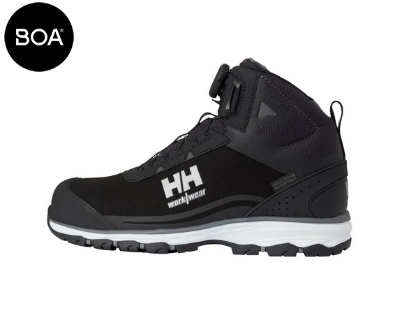 HELLY-HANSEN JALKINE CHELSEA EVO 2 MID BOA S3 MUSTA/HARMAA - Kesä työ- ja turvakengät - HH78383-930-39 - 1