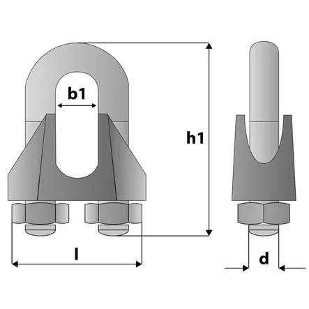 Vaijerilukko 16mm kg DIN741 - Luokittelemattomat ketjut ja tarvikkeet - V1627A - 2