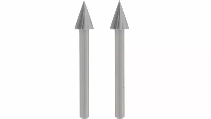 Dremel 125 HSS Kaiverrusterä 6,4 mm 2 kpl - Dremel pienoistyökalun tarvikkeet - 26150125JA - 1