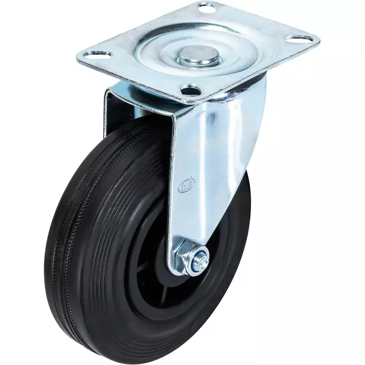 Kääntöpyörä 125mm Musta - Vaunu- ja kalusterenkaat - X008189AA - 1