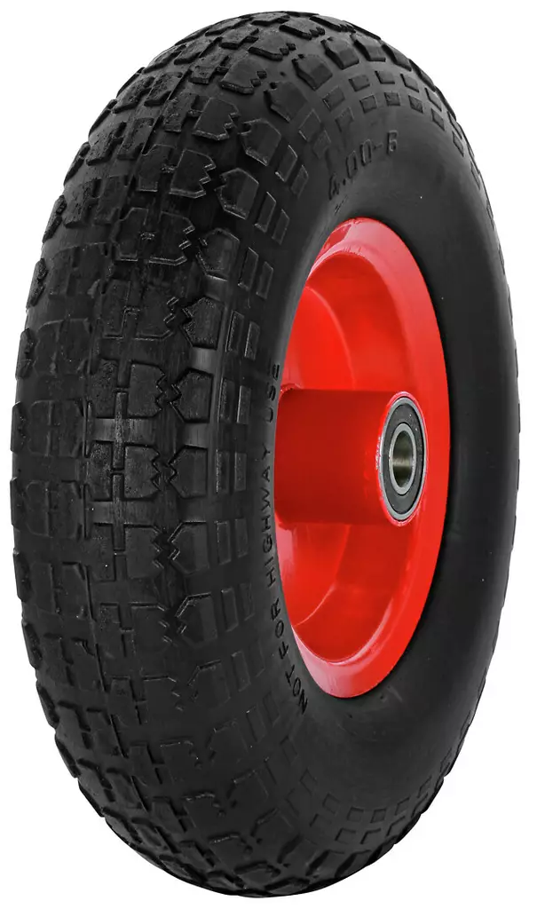 PYÖRÄ TÄYD. 4.00X6 PUHKEAMATON METAL/KUULALAAK. - Puhkeamattomat renkaat - XPU40060A - 1