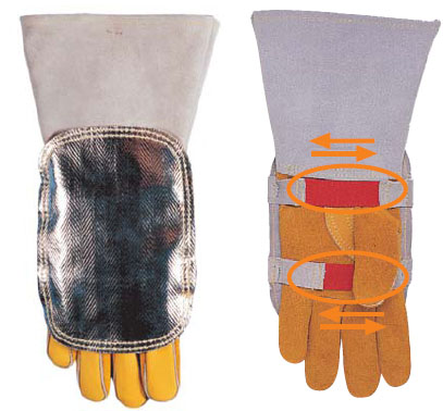 KÄMMENSELKÄSUOJA ALUMIINI/NAHKA - Hitsaushanskat - 44-3006LB - 1