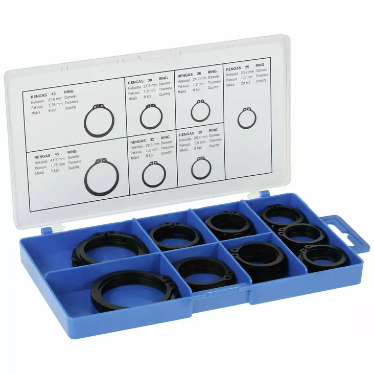 Lukkorengaslajitelma Ulko 58-Osaa DIN471 - Korjaamotyökalut - IKH7076B - 1