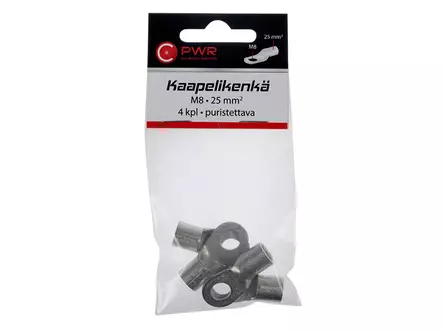 Kaapelikenkä M8 25mm² 4kpl Puristettava - Liittimet - 29-4403-C - 1