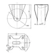 Kiintopyörä 160mm Musta - Vaunu- ja kalusterenkaat - X008190C - 9