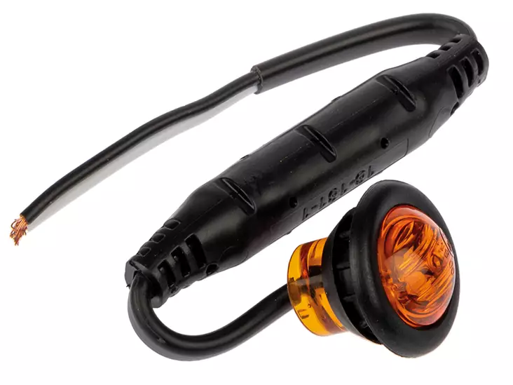 LED-ÄÄRIVALO KELTAINEN 12/24V HALK.28MM - Peräkärryn valot - 181AME - 1