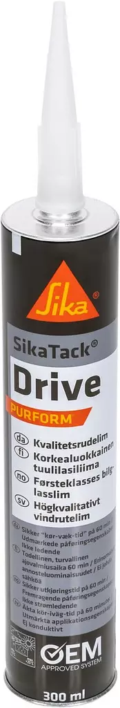 TUULILASILIIMA SIKATACK DRIVE 300ML MUSTA PURFORM - Rakennuskemikaalit - SIK036BPF - 1