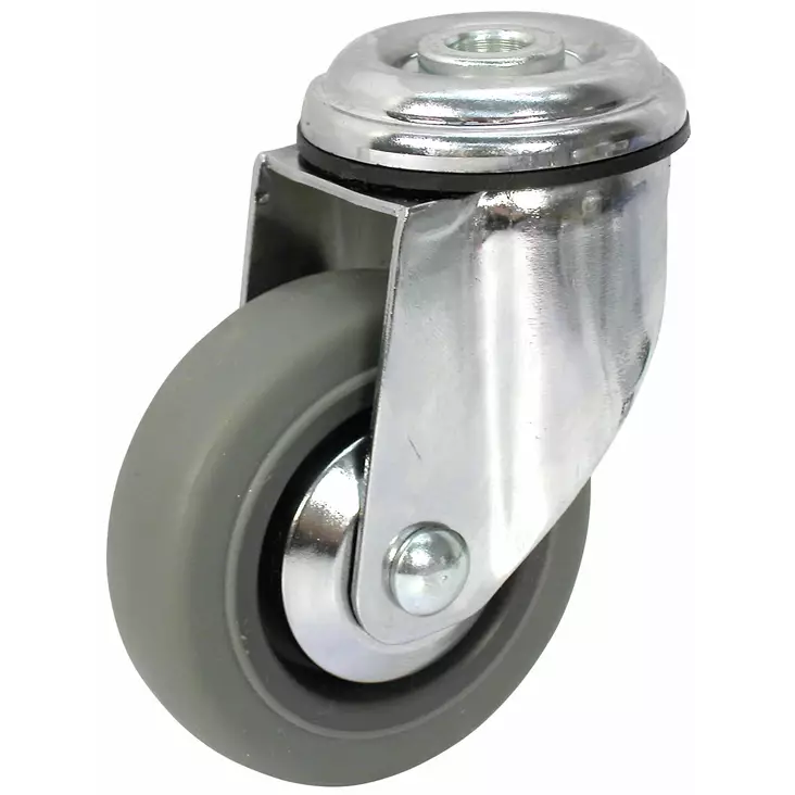 Kääntyvä vaununpyörä 100mm harmaa - Vaunu- ja kalusterenkaat - XPS10032H - 1