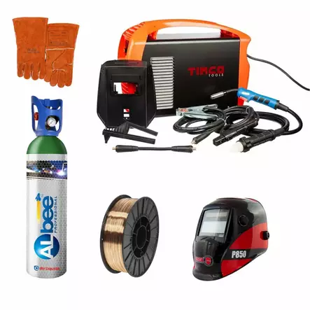TIMCO MI250MIG MIG Hitsauskonepaketti 11l Kaasupullolla - MIG-hitsaus - MI250MIG-PAKETTI - 1
