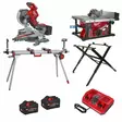 Milwaukee M18 Jiirisaha FMS254 + FTS210 Pöytäsaha paketti, sis. jalustat ja akut - Akkusirkkelit - MWSIRKKELIPAKETTI - 1