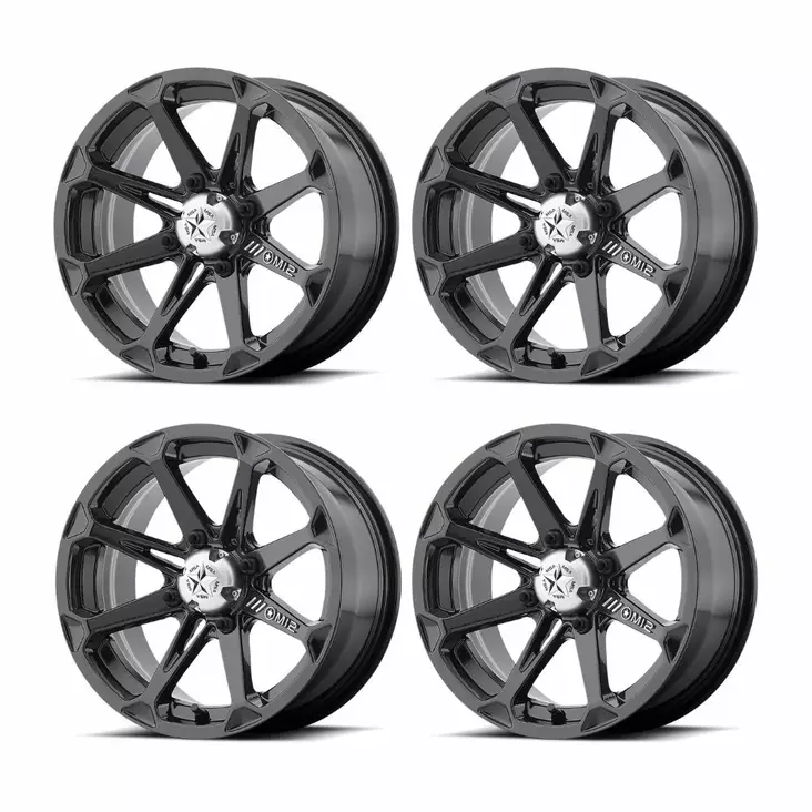 POLARIKSEN ALUMIINIVANNESARJA 15X7 4X156 +10 MSA DIESEL GLOSS BLACK - Mönkijän renkaat - 10036SRJ - 1