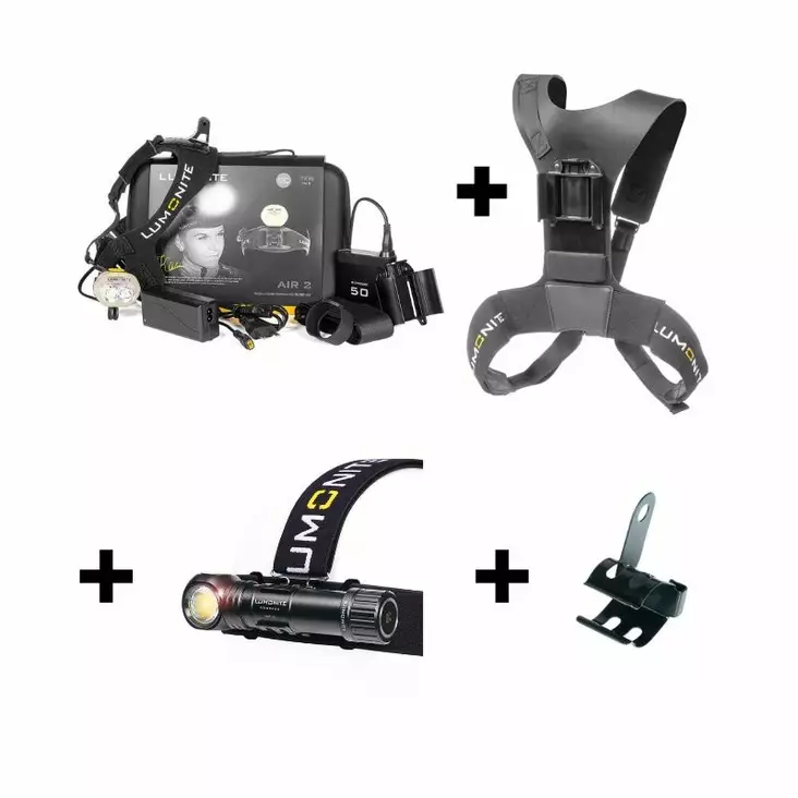 LUMONITE AIR 2 SUUNNISTAJAN PAKETTI - Taskulamput ja otsavalot - AIR2PAK - 1