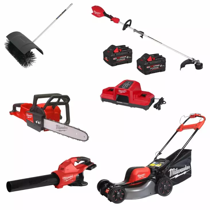 Milwaukee M18 FUEL Puutarhakonepaketti - Akkukäyttöiset ruohonleikkurit - MWFUELPUUTARHAPAK - 1