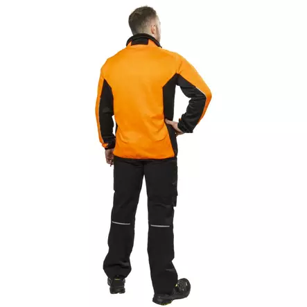 PATRON FLEECE TAKKI STRETCH CAYDEN ORANSSI/MUSTA - Kesätyötakit - PAT190O-2XL - 2