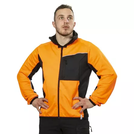 PATRON FLEECE TAKKI STRETCH CAYDEN ORANSSI/MUSTA - Kesätyötakit - PAT190O-2XL - 1