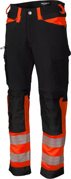 Miesten Stretchhousu Luka Hi-Vis Punainen/Musta - Kesätyöhousut - PAT615P-2XL - 1