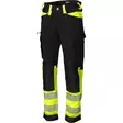 Huomiohousu Luka Hi-Vis Kelt/Musta LK1 - Kesätyöhousut - PAT615KM-2XL - 1
