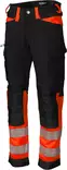 Miesten Stretchhousu Luka Hi-Vis Punainen/Musta - Kesätyöhousut - PAT615P-2XL - 1