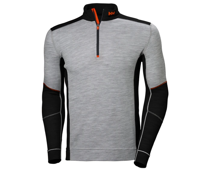 ALUSPAITA VAALEANHARMAA/MUSTA HH LIFA MERINO HALF Z - Alusvaatteet ja asusteet - HH75107-939-2XL - 1