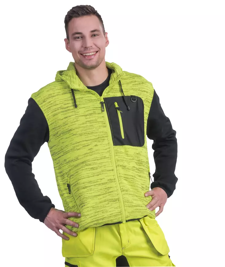 FLEECE TAKKI INDIUM KELTAINEN - Kesätyötakit - PAT568K-2XL - 3