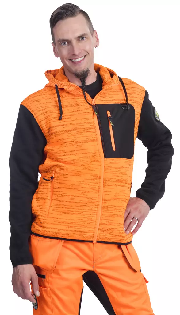 FLEECE TAKKI INDIUM ORANSSI - Kesätyötakit - PAT568-2XL - 3