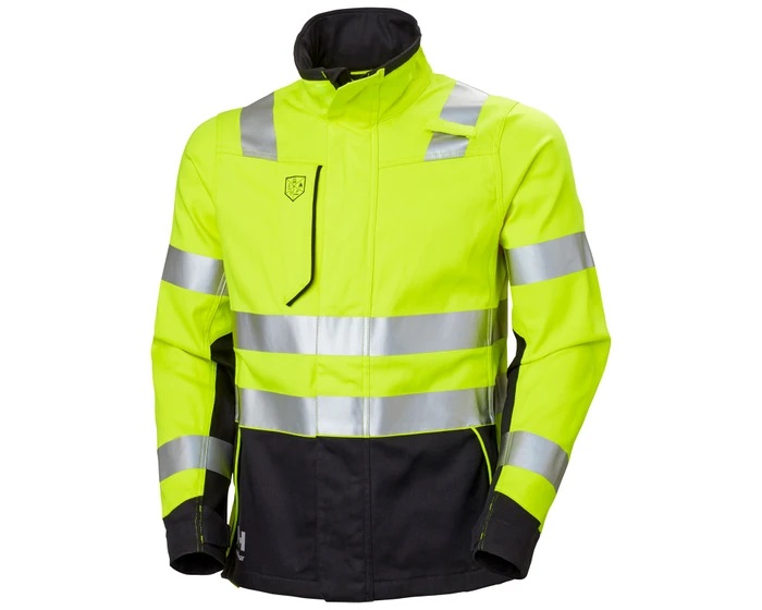 HELLY-HANSEN TAKKI PALOSUOJATTU FYRE FL.KELT/T.HARMAA - Palosuojatyövaatteet - HH77249-369-2XL - 1