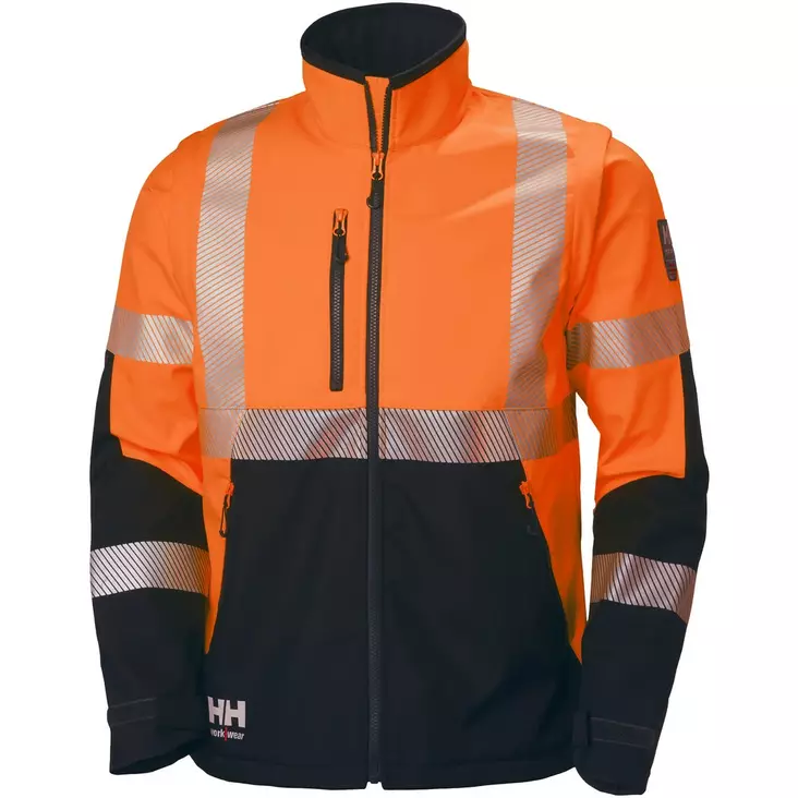 HELLY HANSEN SOFTSHELL TAKKI ICU FL.ORANSSI/HARMAA - Kesätyötakit - HH74272-269-2XL - 1