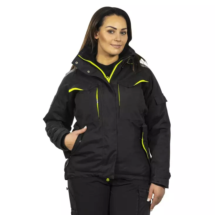 NAISTEN TALVITAKKI FEY MUSTA/FL.KEL - Naisten työvaatteet - PAT186N-2XL - 1