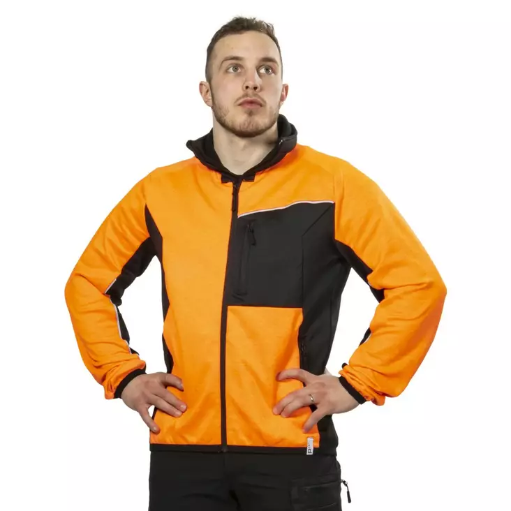 PATRON FLEECE TAKKI STRETCH CAYDEN ORANSSI/MUSTA - Kesätyötakit - PAT190O-2XL - 1