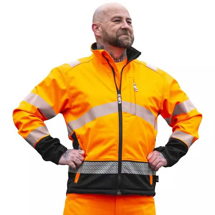 SOFTSHELL TAKKI RANDAL FL.ORANSSI/MUSTA - Kesätyötakit - PAT569O-2XL - 1