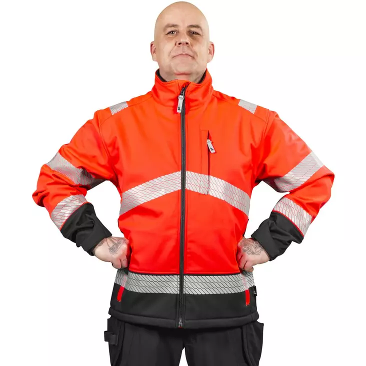 SOFTSHELL TAKKI RANDAL FL.PUN/MUS LK2 EN20471 - Kesätyötakit - PAT569P-2XL - 1