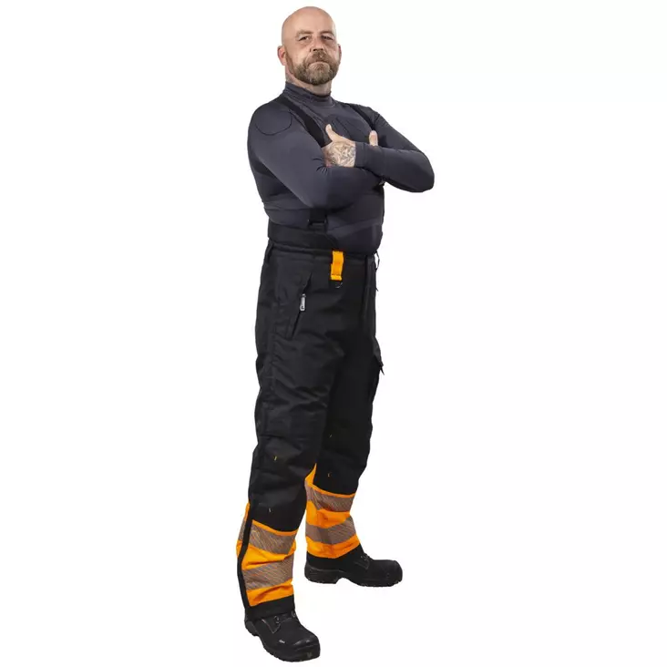 TALVIHOUSUT AUSTIN FL.ORANS/MUSTA L - Talvityöhousut - PAT525O-2XL - 1