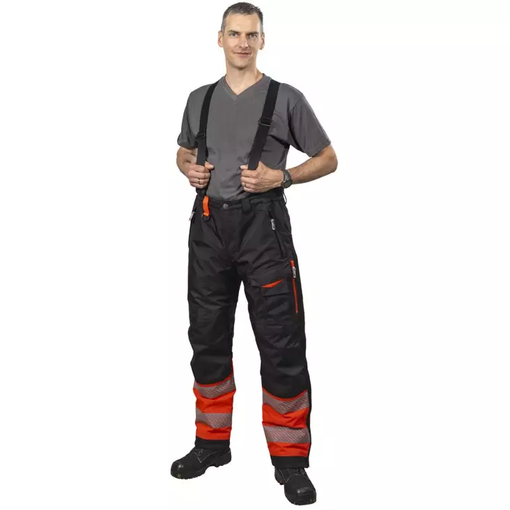 TALVIHOUSUT AUSTIN FL.PUN/MUSTA LK1 - Talvityöhousut - PAT525P-2XL - 1