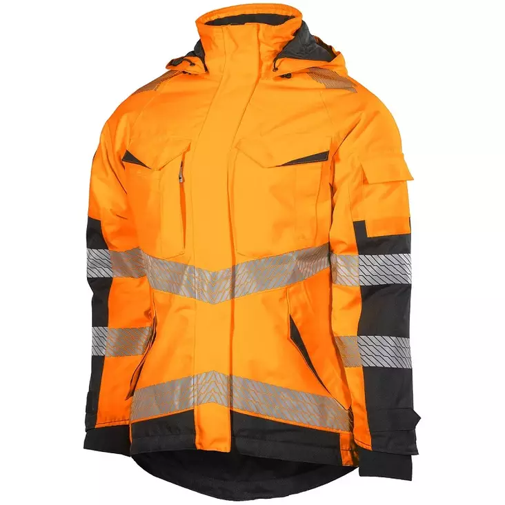 TALVITAKKI AMBER NAISTEN FL.ORANS/MUSTA LK2 - Talvityötakit - PAT524NO-2XL - 1