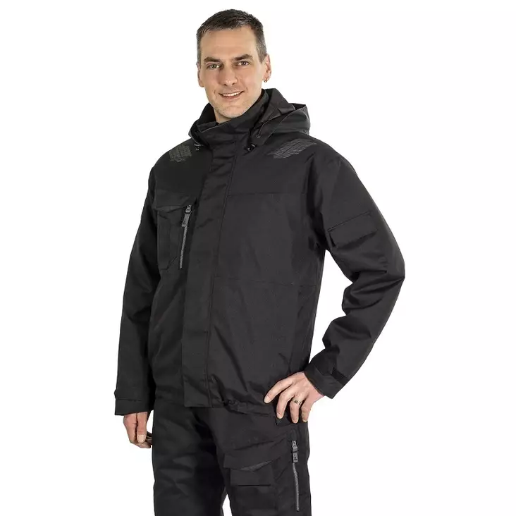 TALVITAKKI FLORIAN MUSTA/T.HARMAA - Talvityötakit - PAT186M-2XL - 1