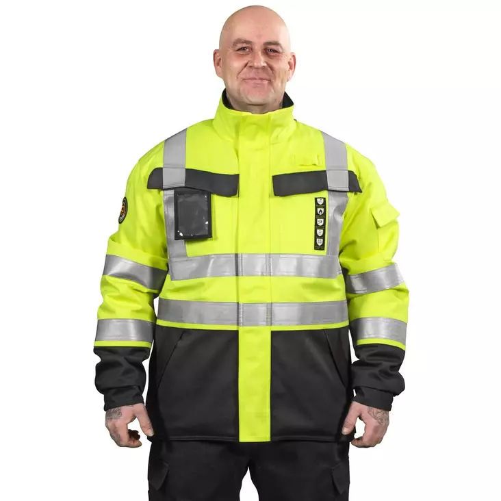 TALVITAKKI PALOSUOJATTU SAURON FL.KELT/T.HARMAA LK2 - Palosuojatyövaatteet - PAT853W-2XL - 1