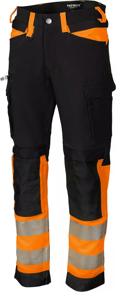 Miesten Stretchhousu Luka Hi-Vis Oranssi/Musta - Kesätyöhousut - PAT615O-2XL - 1