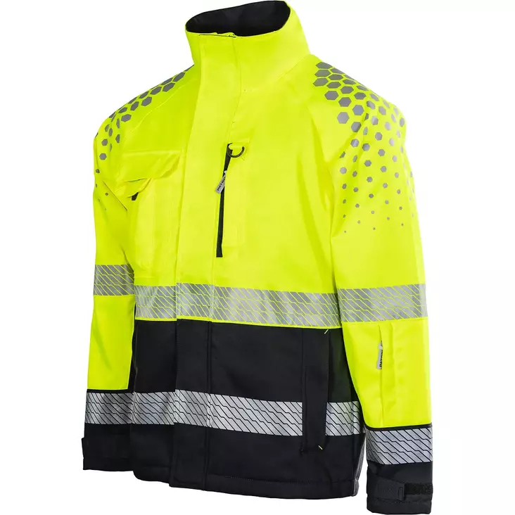 Patron Huomiotakki Dilan Hi-Vis Kelt/Musta LK2 - Kesätyötakit - PAT617KM-2XL - 1