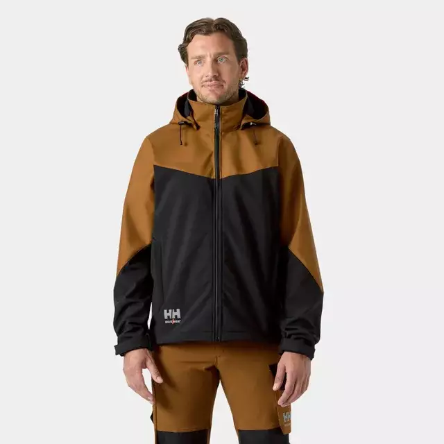 SOFTS TAKKI OXFORD SADDLE/MUSTA - Kesätyötakit - HH74290-759-2XL - 1