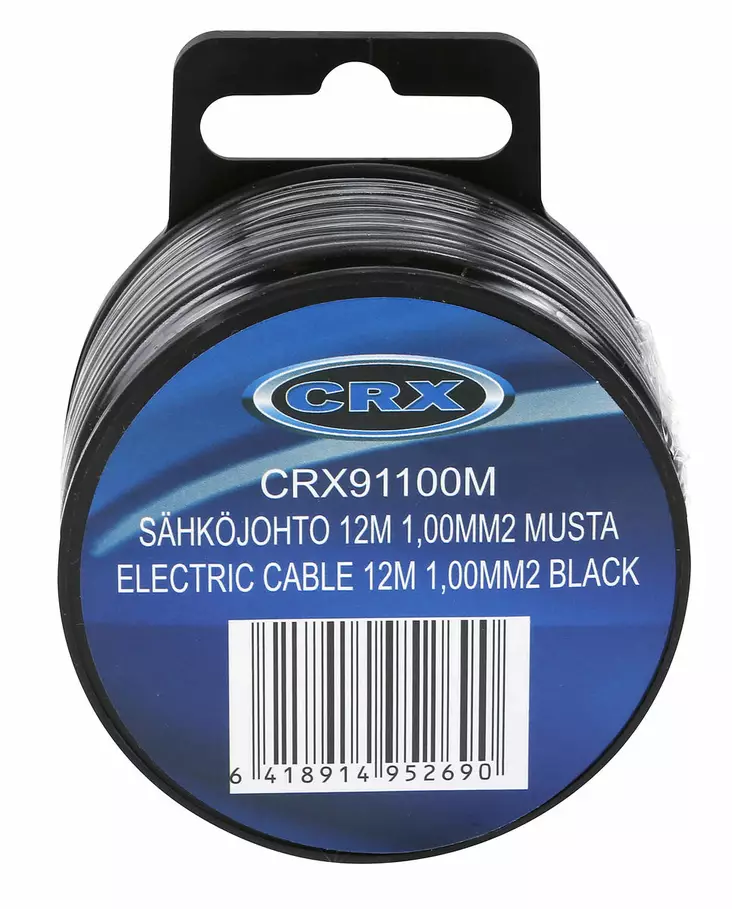 SÄHKÖJOHTO 7M 2,50MM2 MUSTA - Sähköjohdot - CRX91250M - 1