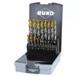 RUKO KIERUKKAPORASARJA 19-OS 1-10MM HSS TIN KÄRKI - Teräsarjat - 2501214TRO - 1