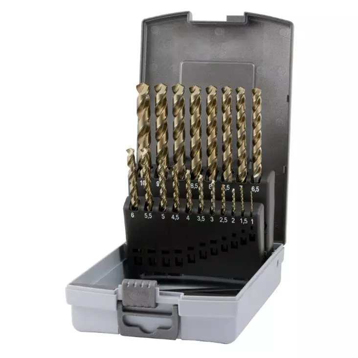 RUKO KIERUKKAPORASARJA 1-10MM HSS-CO5 19-OS DIN338 - Teräsarjat - 228214RO - 1