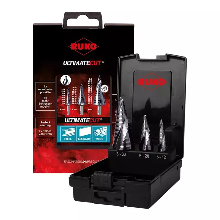 RUKO PORRASPORASARJA 5-30MM HSS FLOWSTEP® RUNATEC - Kärkiupottimet - 101626PRO - 1